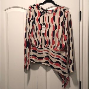 SALE NWT BCBG Eugenia Open Back blouse Medium